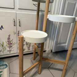 Ikea Plant stand Bamboo/white