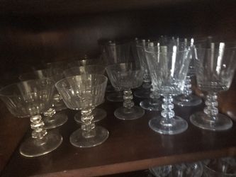 antique wine/ sherbet glasses