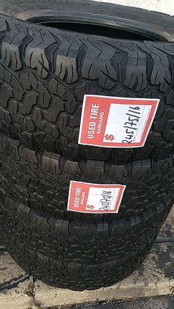 Four matching heavy-duty BFGoodrich tires for sale LT245/75/16