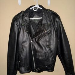 Men's Black Lether Riding Jacket