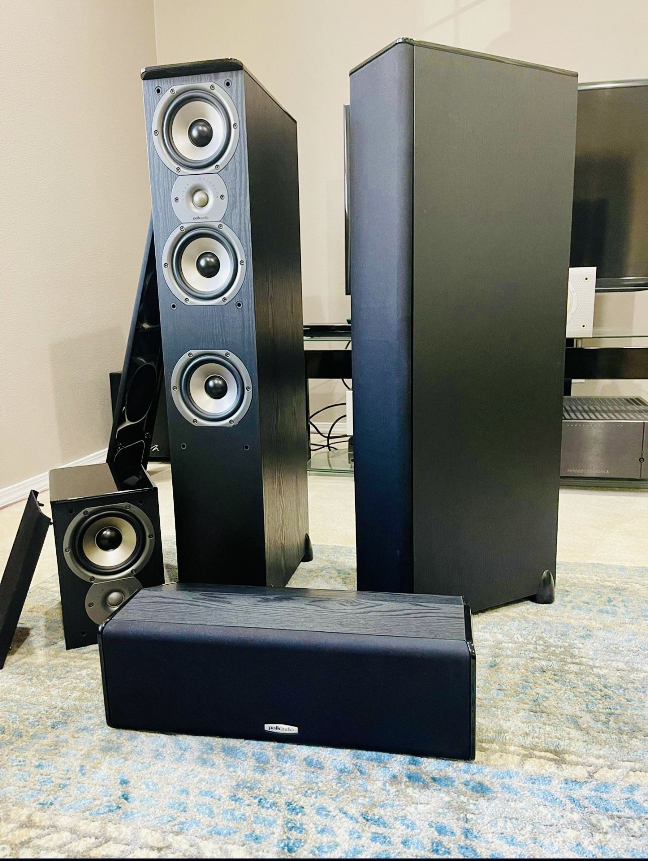 Polk Audio TSi400 5.1 Home Theater Speaker System & Sony STR-DH740 7.2 Channel 4K AV Receiver