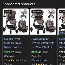 Evenflo Pivot Travel System (Stroller/Infant seat)