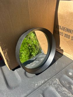 Round Wall Mirror with Black Frame