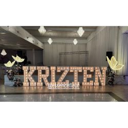 Marquee Letters And LED Butterflies 