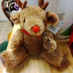 Rudolph The Red-Nosed Reindeer Vintage Stuffed Animal Made By Westex