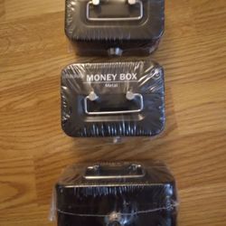 3 New Cash Box With Slot 4.5x3.4x2 inch 