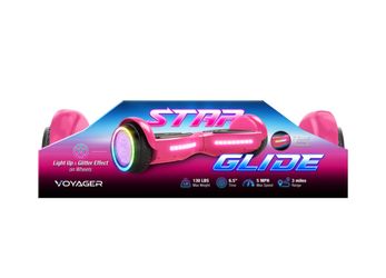 Voyager Star Glide Hoverboard in Pink with RGB Lights