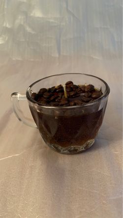 Coffee scented gel candle