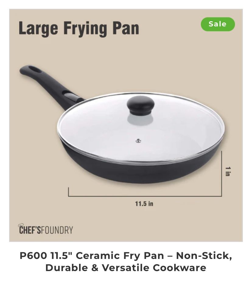 CERAMIC FRYING PAN-CHEFS FOUNDRY 11.5 “