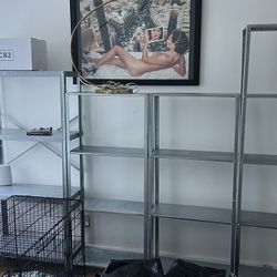 Light, Metal IKEA Bookshelves (Set) 