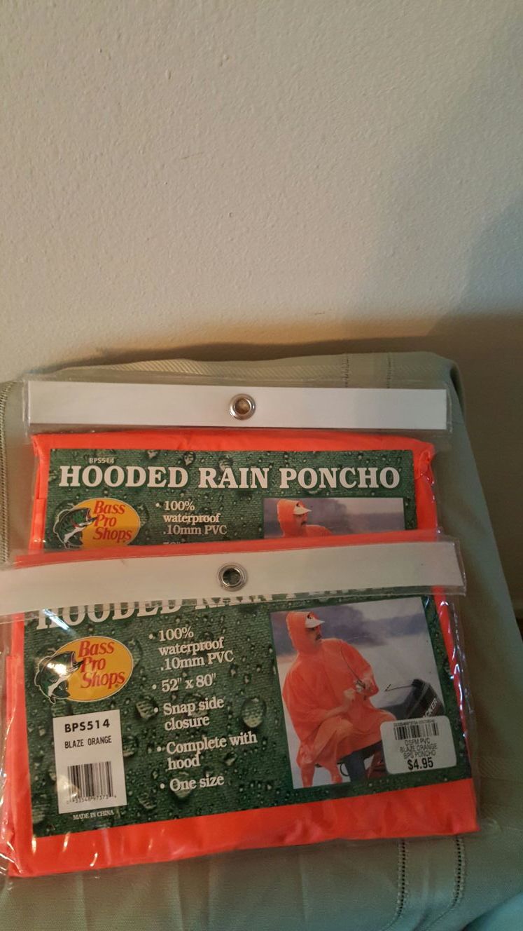 2 Hooded Rain Ponchos