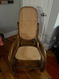 Antique wicker rocking chair