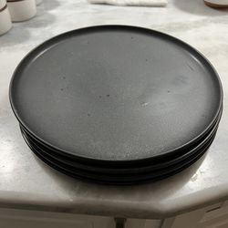 Black Ceramic Plate Set