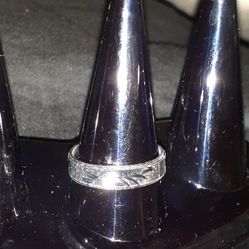 Silver Diamond Cut Ring