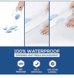 Utopia Bedding Zippered Mattress Encasement Twin - 100% Waterproof and