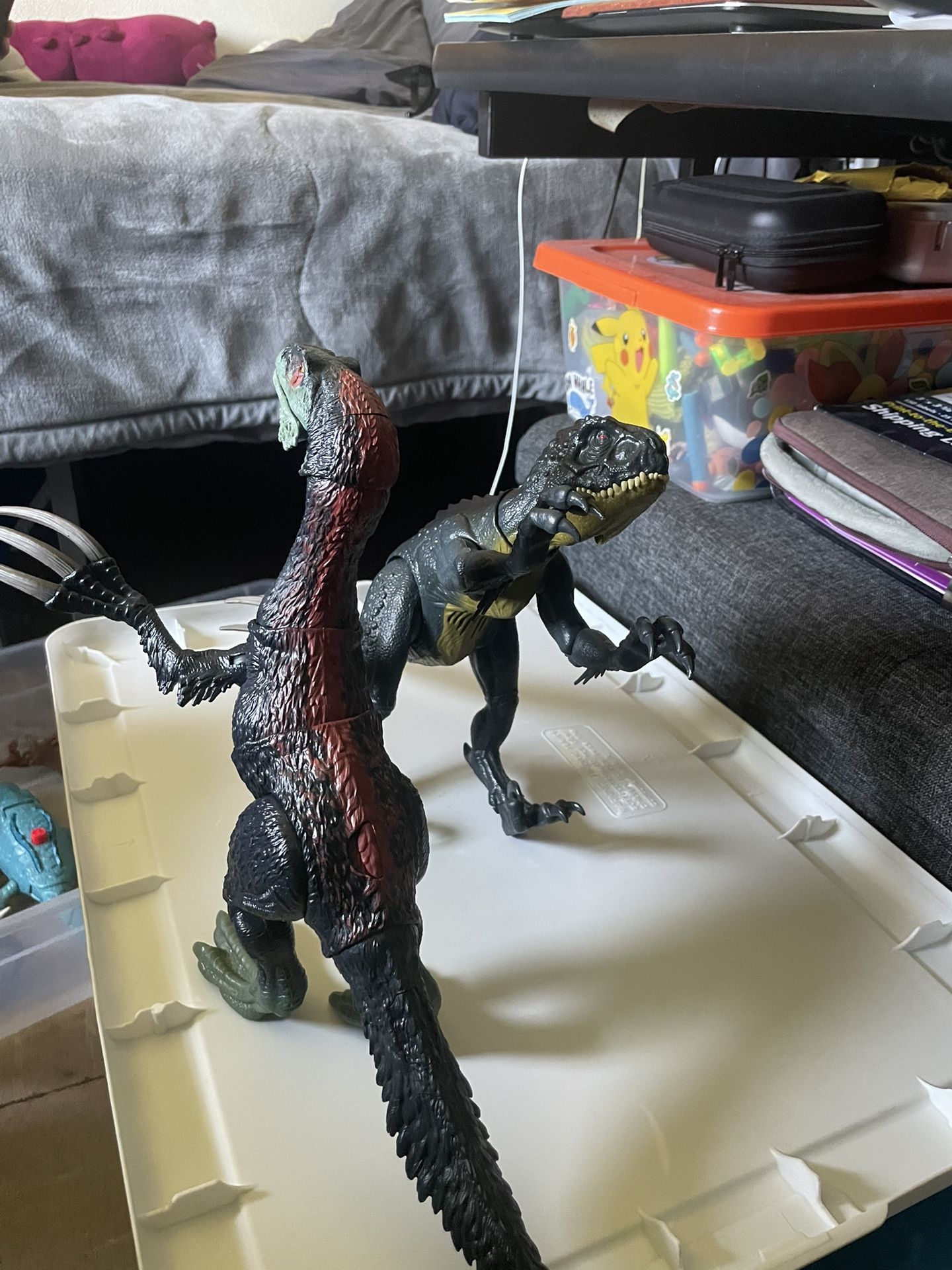 Jurassic World Therizinosaurus Dinosaur & Jurassic World Ultimate Damage Scorpios Rex Dinosaur Toy Figure with Damage, Light & Sound Toy