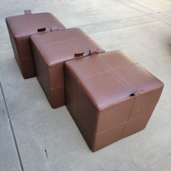 Leather Ottomans