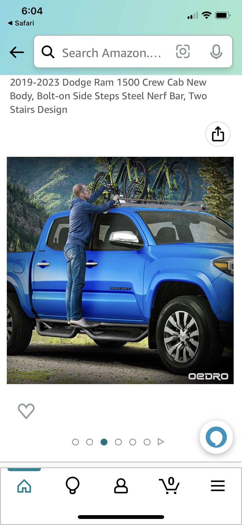 New OEDRO 6” Running Boards Compatible with 2019-2023 Dodge Ram 1500 Crew Cab New Body - $400 Amazon