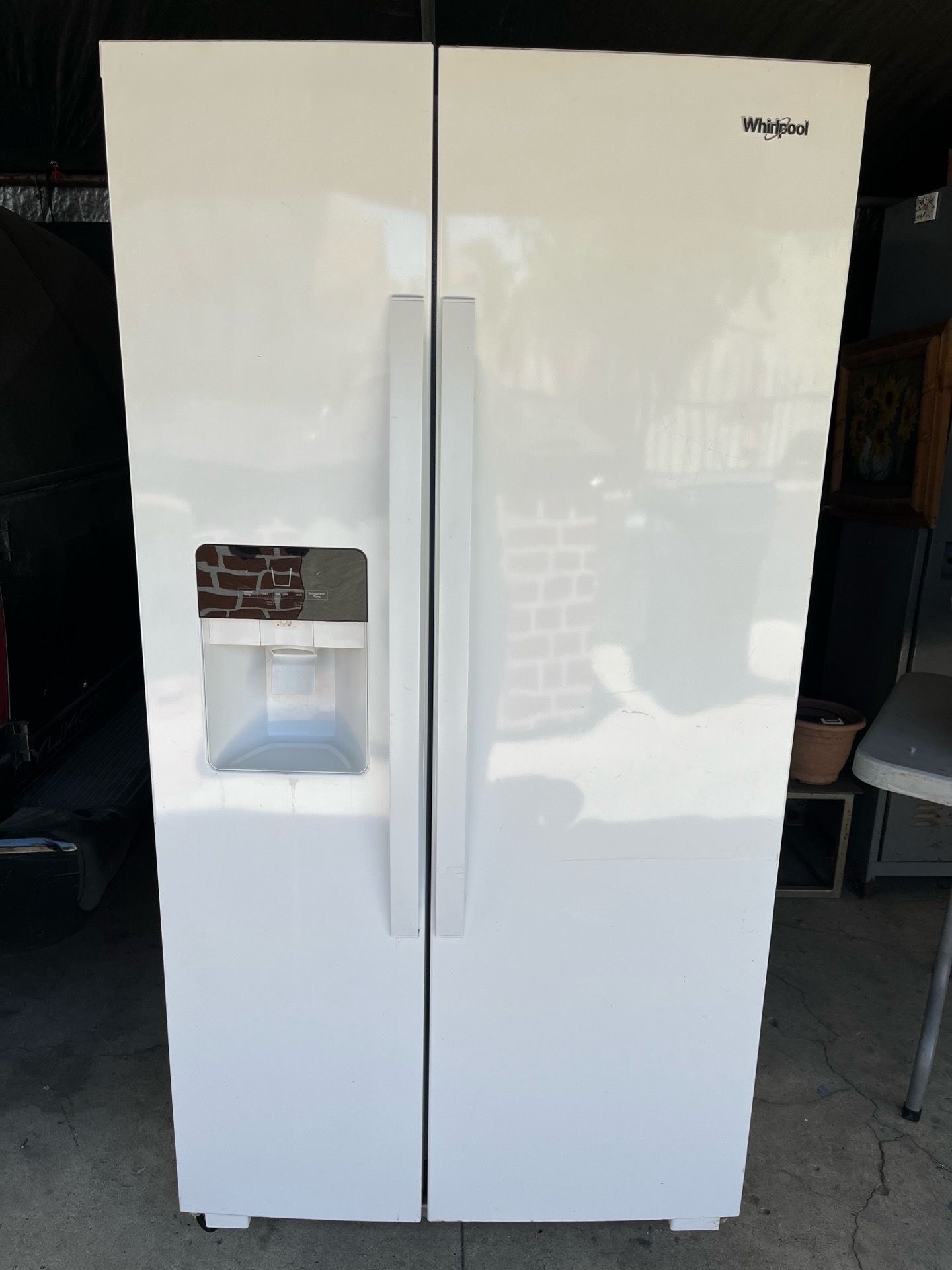 Whirlpool WRS315SNHW 25 Cu Ft Side-by-Side Refrigerator – Like New Condition