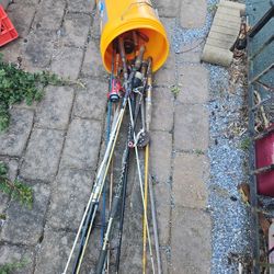 Bucket Of Reels And Rods