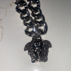 Versace Necklace/ Medusa Pendant 