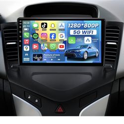 Car Radio for Chevrolet Chevy Cruze 2009-2015: Carplay&Android Auto 9 inch 1280 * 800 Touchscreen 5GWiFi Bluetooth 5.0 FM/RDS GPS 1080P Camera SWC Mir