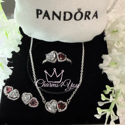 Pandora style necklace $40, earrings $25, ring $35.