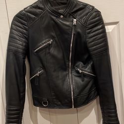 Zara Biker Real Leather Jacket