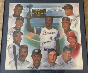 Ron Lewis 500 HOME RUN CLUB + 3000 HIT CLUB SIGNED POSTERS
