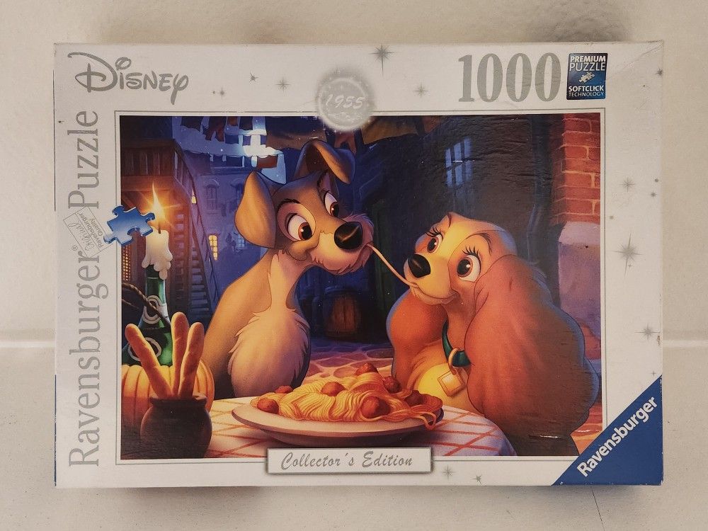 Disney Lady and The Tramp Ravensburger 1000 Piece Puzzle NEW