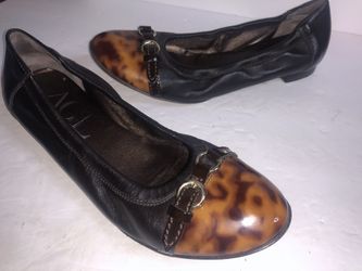 AGL leopard 🐆 toe leather flats size 8.5