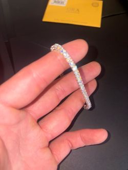 VVS1 Tennis Chain Bracelet with 925 sterling silver 3mm