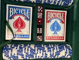 Poker Set with Cards, Chips, and Dice