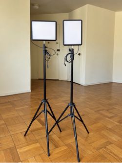 NiceVeedi 2-Pack LED Video Light Kit with Tripod Stands - NV-L12MP