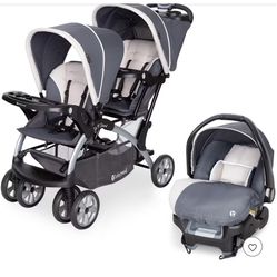 Double Stroller And Car Seat Carrier 