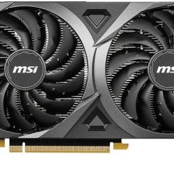 MSI Gaming GeForce RTX 3060 8GB GDRR6 Boost Clock: 1807 MHz 128-Bit HDMI/DP PCIe 4 Torx Twin Fan Ampere OC Graphics Card (RTX 3060 Ventus 2X 8G OC)