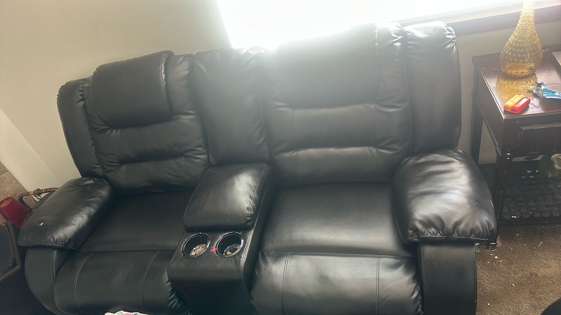 Reclining Leather Couch
