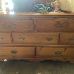 Dresser with Mirror Night Stand and Headboard