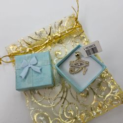 Gold Egyptian Eye Of Horus With Zirconia Stone Pendant 