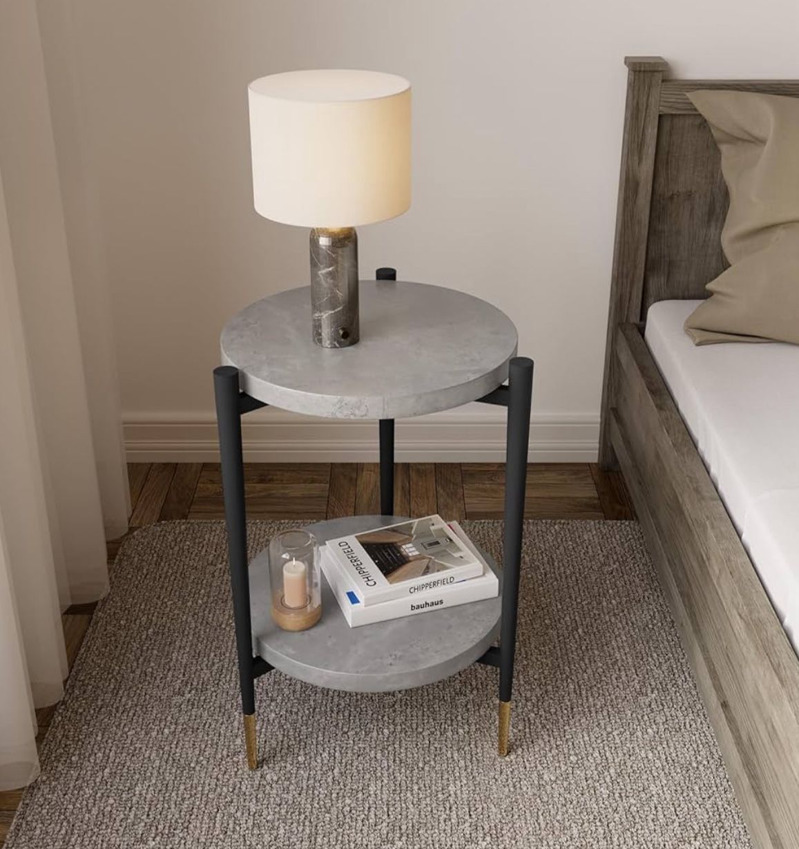 New! 2 Tier Side Table, Round Side Table
