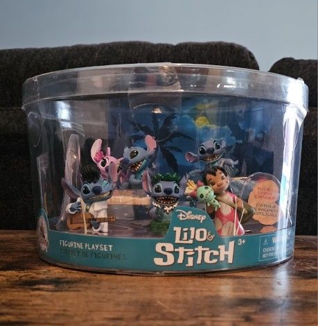 NEW Disney Lilo & Stitch w/ Angel 5 Figurine Playset Or Cake Topper Birthday Gift
