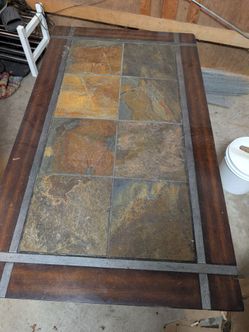 Slate coffee table