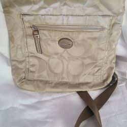Coach Signature Getaway Nylon File Crossbody Shoulder Bag, potentially model F77408