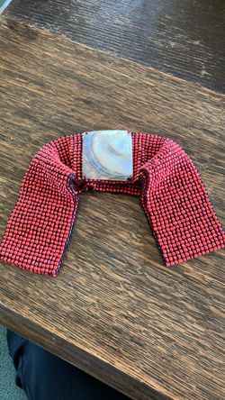 Beaded Stretch Belt with Shell Buckle