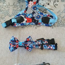 Dog Harness With Collar And Leash Set 