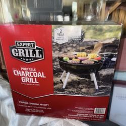 Grill 14” Steel Charcoal Grill Black