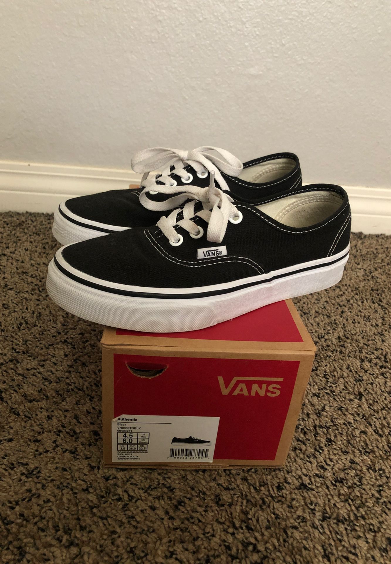 Authentic black vans!