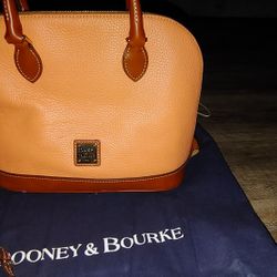 Dooney & Bourke Dome Satchel Handbag - Peach/Orange