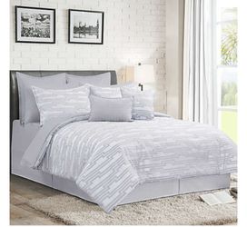 Darin 12-Piece King Comforter Set in Grey