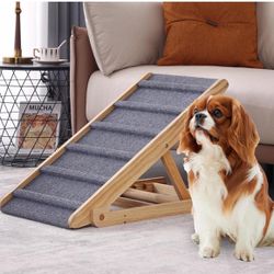 Dog Ramp for Bed, Adjustable Pet Ramp for Small Large Dogs to Get on Couch Car